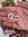 AD Designer Diamond Rose Gold Earrings 2 WHolesale Online
